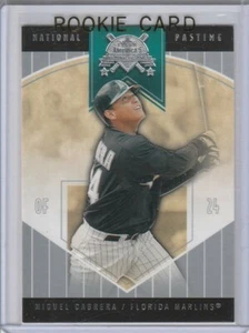 Tarjeta de novato Miguel Cabrera béisbol Florida Marlins Fleer RC pasatiempo nacional - Imagen 1 de 2