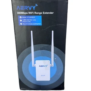 Aervy WiFi Extender Signal Booster for Home 4X Faster, Up to 9,800 sq.ft - Photo 1/4