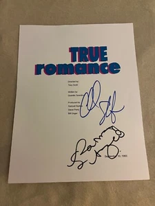 Christian Slater Patricia Arquette Signed True Romance Movie Script Cover - Picture 1 of 3