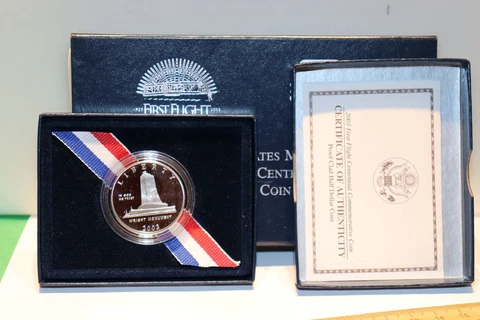 2003 First Flight Proof Clad Commemorative Half Dollar In OGP Cover