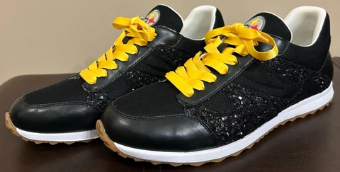 PITTSBURGH STEELERS WOMENS SHOES SIZE 11 SEQUIN SNEAKERS NEW FAST SHIP Cover
