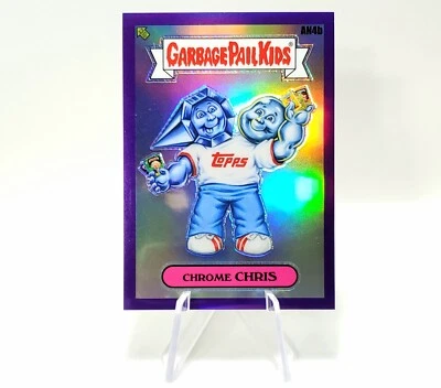 2021 Topps Garbage Pail Kids Chrome Chris /250 AN4b Purple Refractor SP New Art - Image 1 of 4