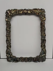 Vintage Baroque Wallace Silver Plate Metal Photo Picture Art Frame Embossed - Picture 1 of 6