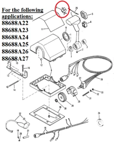 New Mercury OEM Binnacle Handle Switch - 84-8M0046008 - Picture 1 of 2