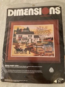 Dimensions Needlepoint Kit Birch Point Cove NEW Charles Wysocki 1988 Wool Yarn - Picture 1 of 3