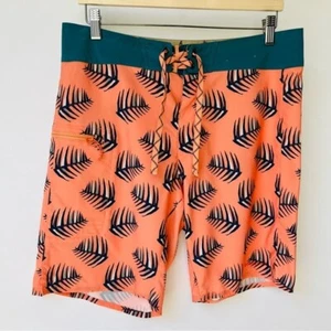 Patagonia Wavefarer Niño Pantalones Cortos en Coral Hojas de Palma Estampados - Imagen 1 de 8