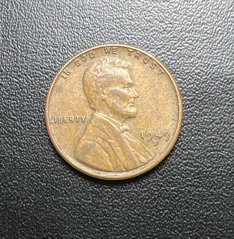 1949 D - LINCOLN WHEAT PENNY - FINE Cover