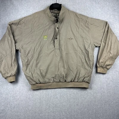 Vintage Dockers Golf Jacket Mens L Outerwear Beige Windbreaker Button Zip Swat’M - Image 1 of 4