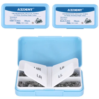 Tubos bucales de ortodoncia dental 1er molar adhesivo Roth/MBT 022 monobloque Foto 1 de 4
