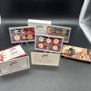 2007 S U.S. MINT SILVER PROOF SET INCLUDES BOX COA w/14 COINS IN GREAT CONDITION - Picture 1 of 6