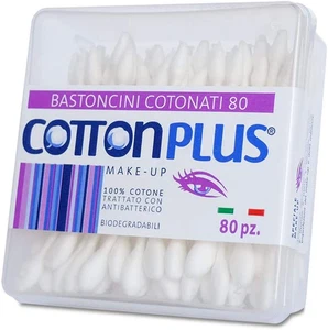 Cotton plus BASTONCINI COTONATI MAKE-UP 80 Pz. - LINEA BEAUTY | COTTON FIOC per - Foto 1 di 12