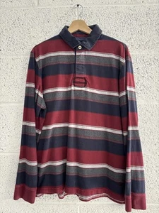 Blaues Barbour Herren Langarm gestreiftes Rugby Shirt Regular Fit Gr. XL - Bild 1 von 4