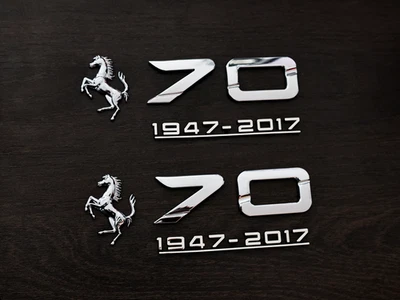 LH RH стороне FERRARI 70 ANNI логотип хром комплект для Ferrari, AfterMarket PN:89326100 - Изображение 1 из 4
