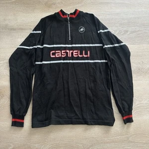 Castelli Rosso Corsa Cycling Jacket Full Zip Black Size L - Picture 1 of 10
