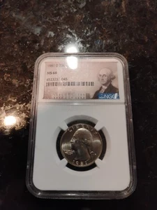 1981 D WASHINGTON QUARTER MS 66 - Picture 1 of 4