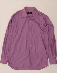 INGRAM Mens Shirt Size 15 3/4 40 Medium Purple Pinstripe Cotton CE12 - Picture 1 of 3