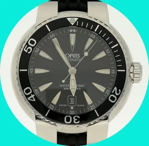Mens Oris 7533P Automatic Diver Date 300M Tropical Wave Dial Watch 44MM - Picture 1 of 8