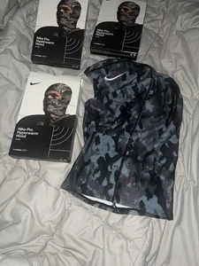 Nike Pro Hyperwarm Ski Mask Hood - Grey Camo - Rare - NEW - Picture 1 of 3
