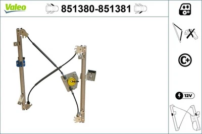 Fensterheber VALEO 851380 für HYUNDAI KIA VENGA YN JC ix20 CRDi CVVT LPG 115 128 - Bild 1 von 4