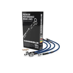 For 14-18 Subaru Forester 2.5L Stainless Steel Brake Lines - Electric Blue - Foto 1 di 1