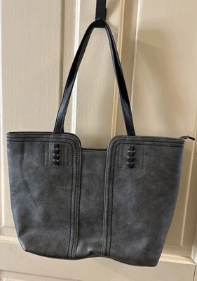 Bolso de Mano Montana West Gris Negro Costuras/Correa Asa Superior Cartera Cartera Foto 1 de 4