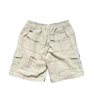 Columbia Cargo Shorts Men's Size W33 Beige Check Omni Shade Pockets Outdoor - Picture 1 of 11