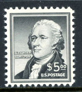 Alexander Hamiliton 1956 EE. UU. $5,00 Black Scott #1053 MNH I542 - Imagen 1 de 6
