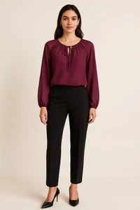 Banana Republic Damen Bluse transparent strukturiert Größe S neu mit Etikett pflaume lila  - Bild 1 von 5