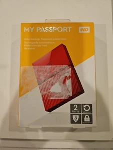 Disque dur externe portable Western Digital My Passport 2 To (WDBYFT0020BRD-WESN) (rouge) - Photo 1/3