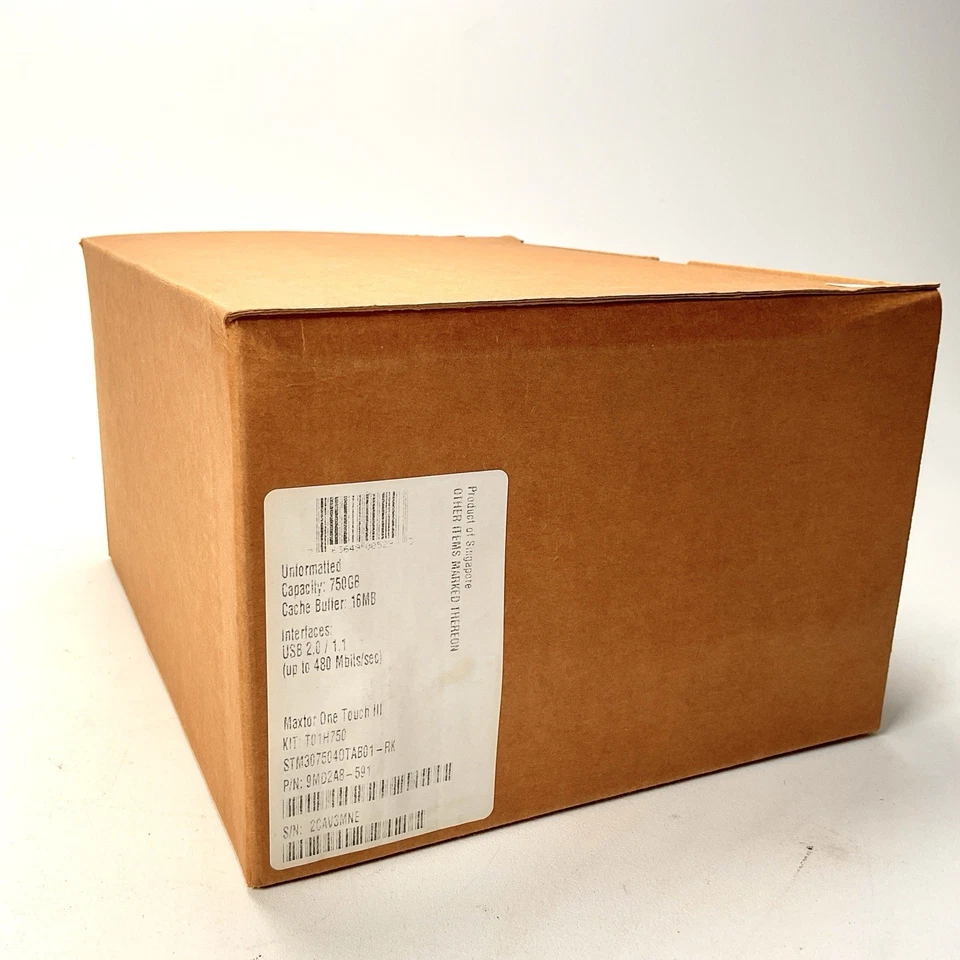 Maxtor One Touch III USB 2.0 Unformatted 750 GB 16 MB Vintage Computing Sealed - Image 1 of 3