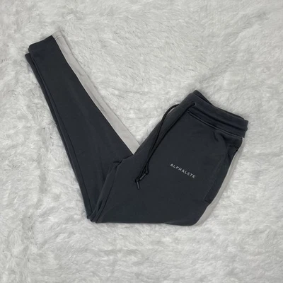 Pantalones de chándal Alphalete para hombre ajustados talla S pequeños gris algodón con cremallera bolsillo Foto 1 de 4