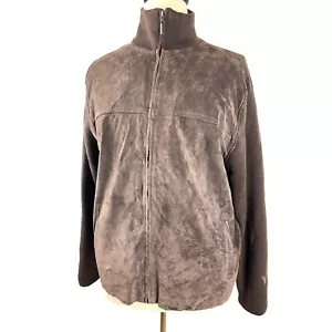 Vintage Field, Suede Brown Brandini Merino Wool Zip Cardigan Shacket, Men’s XL - Bild 1 von 12