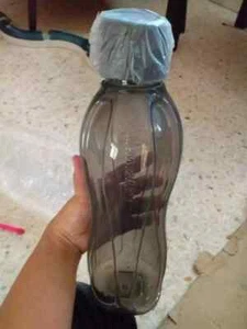 Tupperware BPA-Free Eco H2O On-The-Go 1L Drink Flip Top Plastic Bottle (2) Tuppe - Picture 1 of 3