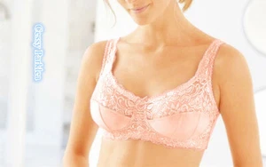 Z-I2-3 Germany "Blancheporte" Cotton Lace Wire-Free Full Support Bras - Picture 1 of 3