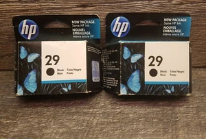 HP Genuine 29 Black Set of 2 Ink Cartridges Box expired 2011 - Picture 1 of 1