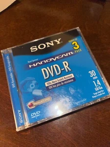 Sony Handycam DVD-R 30 Min 1,4GB Recordable Disc versiegelt NEU 3er Pack - Bild 1 von 2