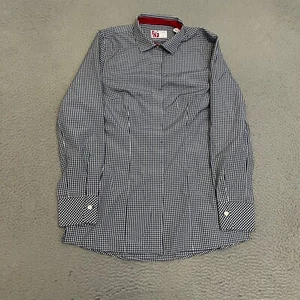 Chick Fil A OOBE Shirt Womens Size Small Blue Plaid Long Sleeve Button Up - Picture 1 of 7