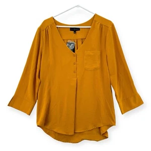 NWT Fred David Blouse Womens Large 3/4 Sleeve V Neck Work Career - Picture 1 of 7