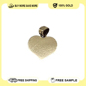 10K Yellow Gold Little Heart Pendant Necklace - Picture 1 of 5