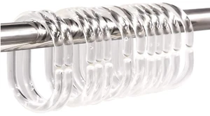 Top-Spring Duschvorhangringe aus Kunststoff, 24 Stück, transparent - Bild 1 von 4