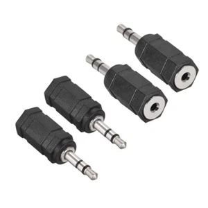 4Pcs 3.5mm Male to 2.5mm Female Connector Stereo Audio Adapter Coupler Converter - Picture 1 of 3