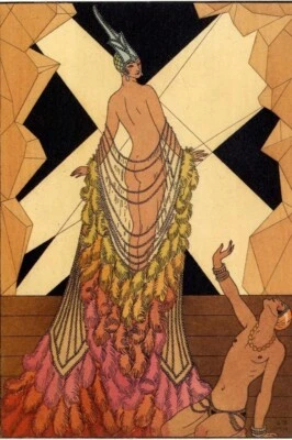 El orgullo de George Barbier - impresión ilustración de moda Art Deco francesa 1925 Foto 1 de 2