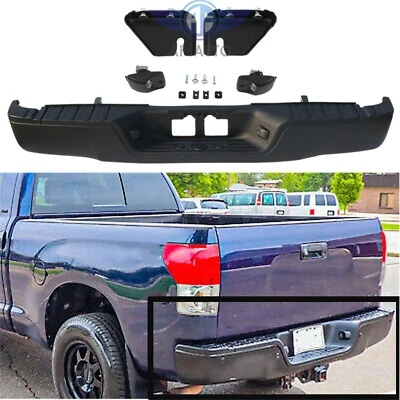 Black Steel Rear Step Bumper Assembly W/O Park Holes For Toyota Tundra 2007-2013 Foto 1 de 4