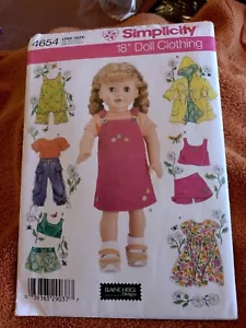 Simplicity 4654 18" Puppenkleidung Muster - Bild 1 von 2