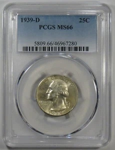 1939-D Washington Quarter PCGS MS66 - Picture 1 of 4