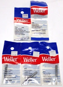 WELLER SOLDER TIP 5pc LOT w/ ST7 PTS7 & ETB TIPS for WP25 WP30 & WP35 IRONS NOS! - Picture 1 of 5