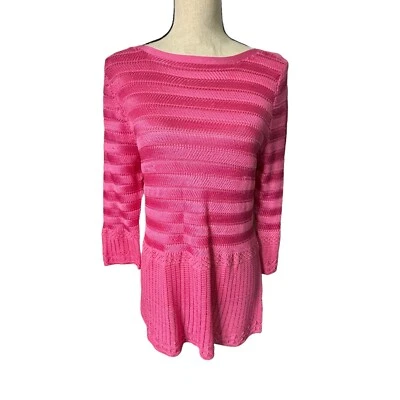 Blusa de estudio tejida por Hampshire para mujer túnica rosa mediana manga 3/4 Foto 1 de 4