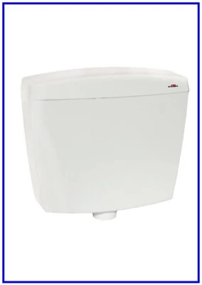 Cassetta Esterna Wc Scarico Tipo Singolo a Zaino Bianca per Bagno con Accessori - Immagine 1 di 3