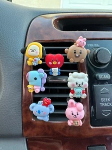 BTS BT21 x Line Friends ALl personajes cojín de felpa coche clips de ventilación de aire acondicionado decoración - Imagen 1 de 8