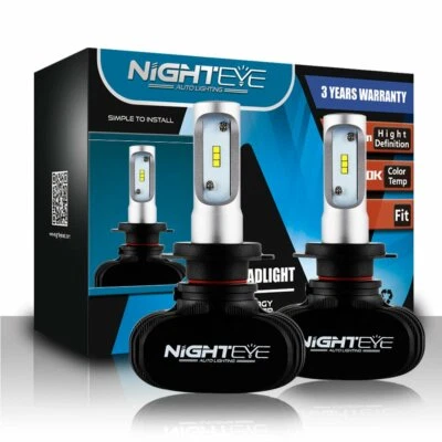 H7 CANBUS NIGHTEYE HEADLIGHT CSP LED KIT 8000LM WHITE AUDI MERCEDES VW BMW SEAT - Image 1 of 4